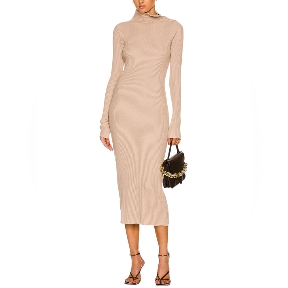 The Range Knit Dress Turtleneck Thermal Midi Sz‎ M